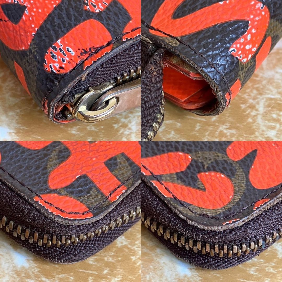 Louis Vuitton Monogram Graffiti Zippy Coin Purse Orange M93708