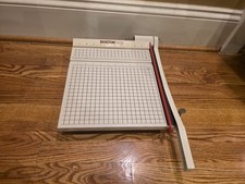Vtg Boston 2612 Heavy Duty 12" Paper Cutter USA Guillotine Style Classroom Works