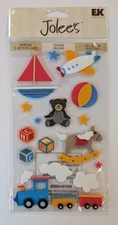Jolee's Baby Toddler Toys Foam Scrapbooking Stickers Teddy Train Rocking Horse