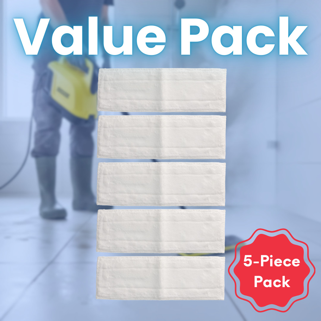 5-Pack Microfibre Replacement Mop Pads Compatible with Kärcher SC2,SC3,SC4,SC5