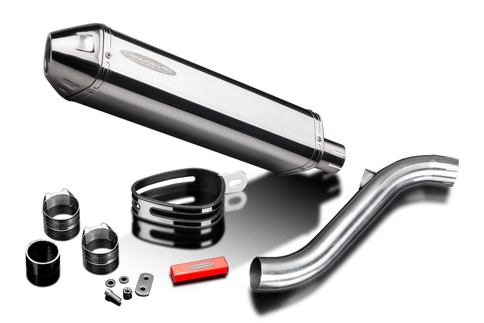 Honda VFR1200X Crosstourer 12-17 Slip On 17" Tri-Oval Stainless Exhaust Muffler - Image 4 of 4