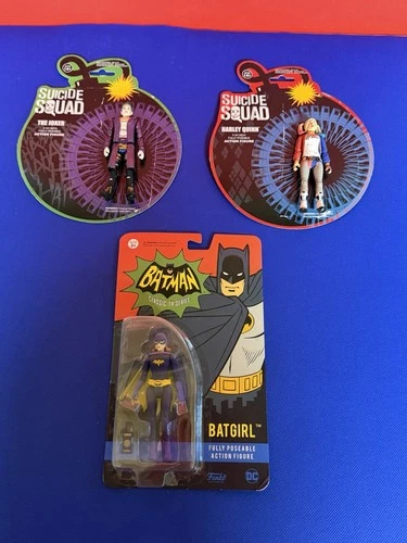 Funko Batman Classic Batgirl 3.75" Figure w/ 2 Loose- Joker & Harley Quinn