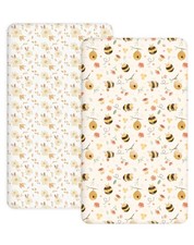 2 Pack Crib Sheets Boys Girls Fitted Baby Standard Toddler Mattress 28x52 Inch