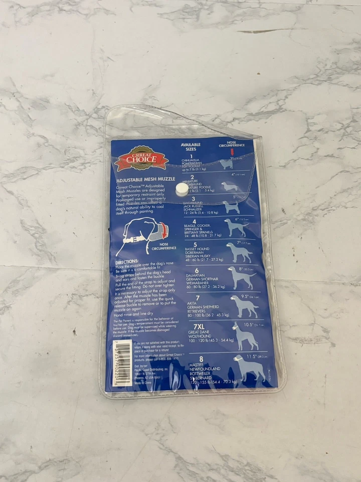 Focinho de malha ajustável, tamanho médio 4 (24-48 lb) Top Paw Great Choice Novo C - Imagem 2 de 4