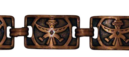 Vintage Copper Bracelet & Earring Set Native Indigenous Mythical Thunderbird - Picture 3 of 5