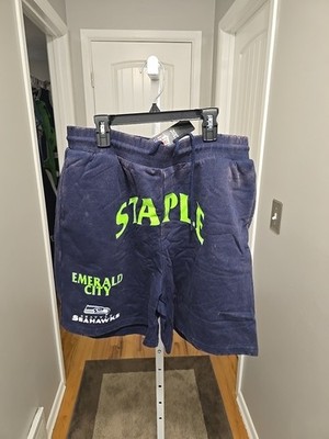 Staple NFL Colab Seattle Seahawks color stressed Shorts XL NWT MSRP $65
