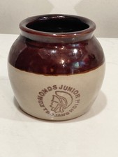 Edmonds Washington Jr. High Trojans Advertising Minature Bean Pot Jug Pre 1975