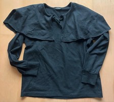 tricot Comme Des Garcons Knit Tops Big Collar Wool Black Women's Japan One Size