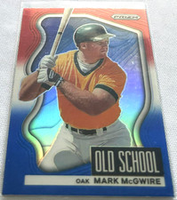 2022 Prizm Baseball Mark McGwire Oakland Athletics Old School Red White & Blue