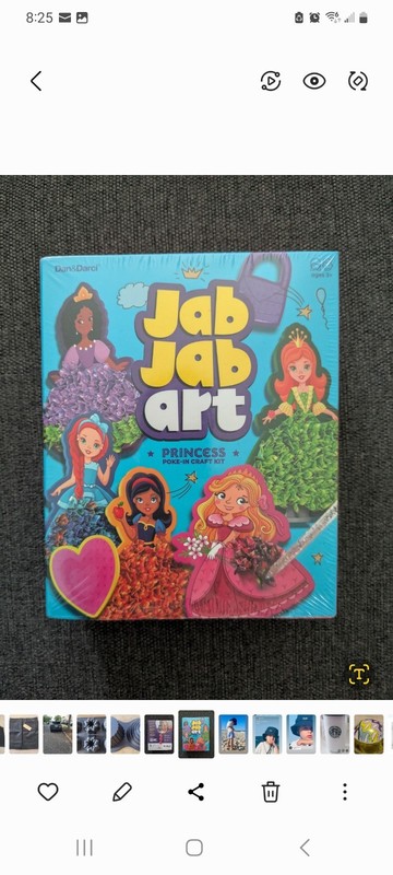 Jab Jab Art Princess Poke-In Craft Kit New Sealed