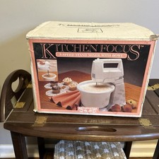 Batidora de pie vintage: foco de cocina 5 velocidades con cuenco de plástico blanco nueva caja abierta