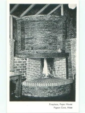 Pre-1980 FIREPLACE AT THE PAPER HOUSE Pigeon Cove - Rockport MA E8732