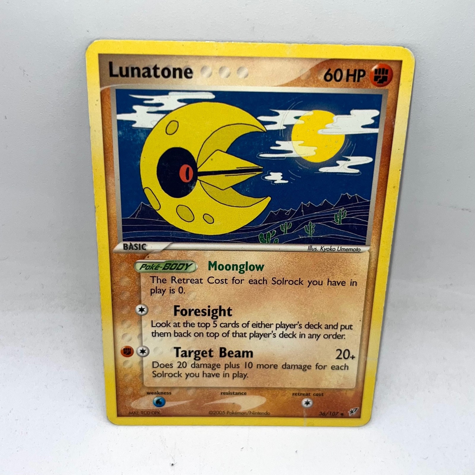 Lunatone 36/107 Uncommon Deoxys Pokemon Heavily Played