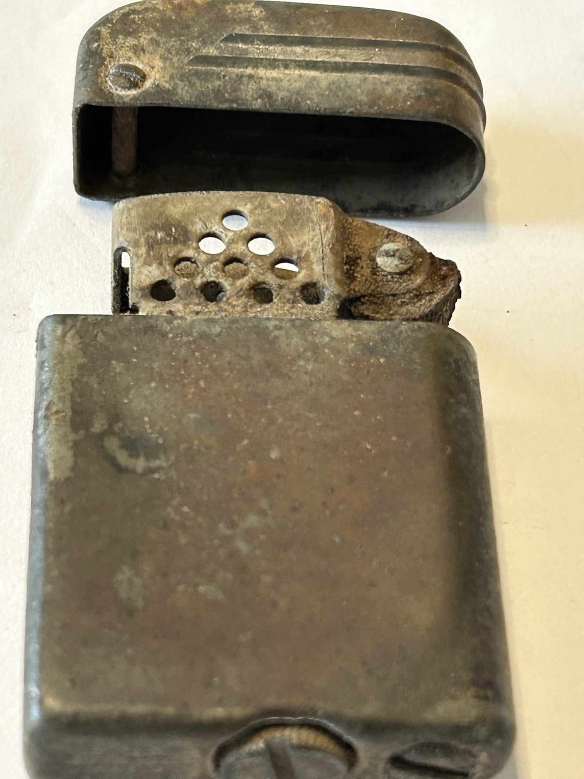 Vintage Bowers No. 10 Lighter w/Hinge Lid - Kalamazoo Mich. USA Parts & Pieces