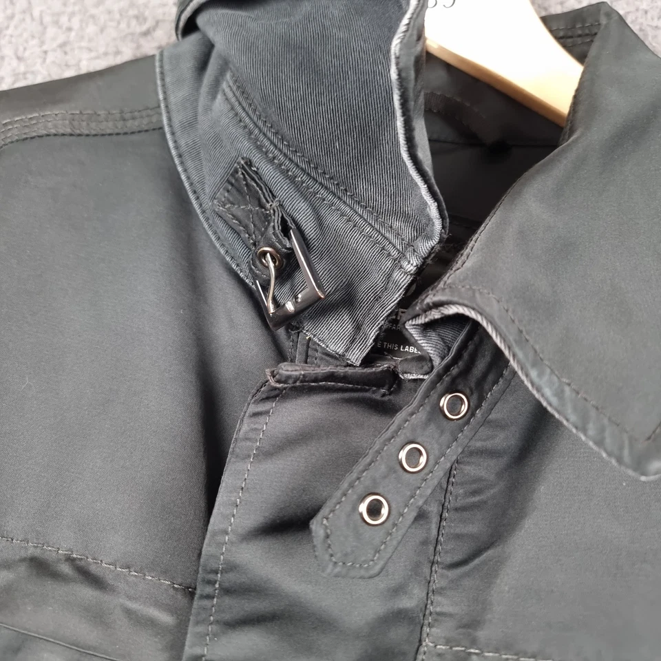 PEUTEREY Jacket Mens L Large 50 Black Goose Down Field Coat Military Collared - Image 4 of 4