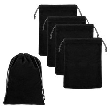 Headphone Bag, 5 Pcs 7.87x5.91 Inch Headset Carrying Pouch Black