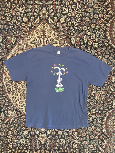 Trix Cereal Promo T Shirt 2000 Y2K Size XL Measures 22x29 Slate Blue ...