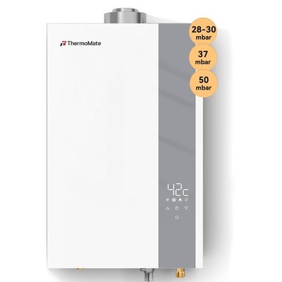 ThermoMate Gasdurchlauferhitzer innenbereich 12 Liter, ErP/Low NOx 28-50 mbar
