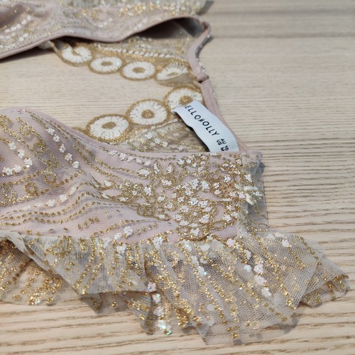 Hello Molly Match Me Dress Size M Pale Pink Wedding Dance Sparkly Fairy Romantic - Picture 12 of 22