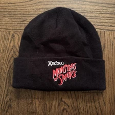 ARDBEG SCOTCH WHISKY MONSTERS OF SMOKE WINTER Black Beanie Hat