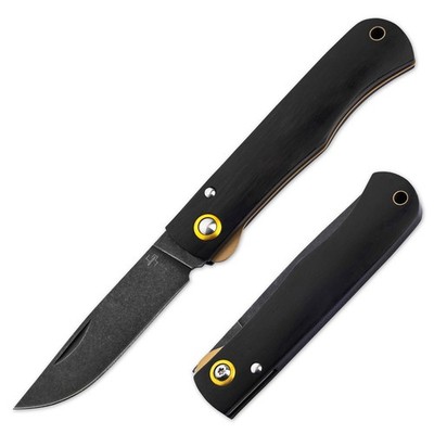 BOKER PLUS Rusticus All Black Classic Folding Knife 2.87'' Blade Wood 01BP0040