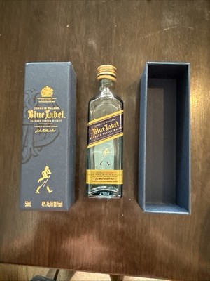 Johnny Walker Blue Label *RARE* 50 ml Box & EMPTY bottle Collectors Edition 