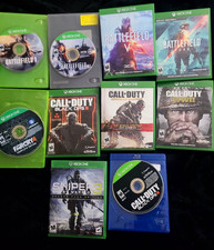 10 Xbox One Game Lot Assorted- work great. BO3(2), COD, Battlefield. Action pack
