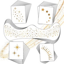 20 Pcs Gold Face Makeup Patches, Glitter Freckles Tattoo for 20Pcs