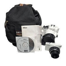Nikon 1 J3 White Camera w/ 10-30mm Lens, WP-N2 Underwater Housing, Bag Manual