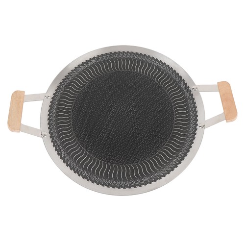 HG Korean BBQ Grill Pan Stainless Steel Even Heat Distribution Easy Cleanup - Picture 4 of 24