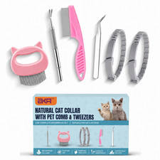 Cat Flea and Tick Treatment Include Cat Flea Collar, Tick Remover Tools And Comb
