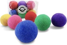 Wool Cat Balls - Safe Silent Felt Ball Toys - Fun Colorful Soft Quiet Wool