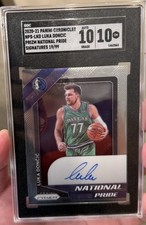 LUKA DONCIC 2020-21 CHRONICLES PRIZM #NPS-LKD NATIONAL PRIDE AUTO /99 SGC 10 10