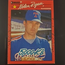 1990 Donruss Nolan Ryan #665 Texas Rangers King of Kings Base Set MLB Vintage