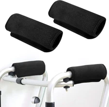 2 Pack Walker Handle Cushions Grip Covers Pads Padded Black 