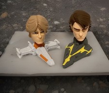 Star Wars 2008 bobbleheads Luke Skywalker and Hans Solo McDonald  s toys
