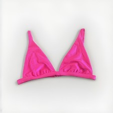 Aerie American Eagle Shine Rib Plunge Bikini Top Womens M Pink NWT