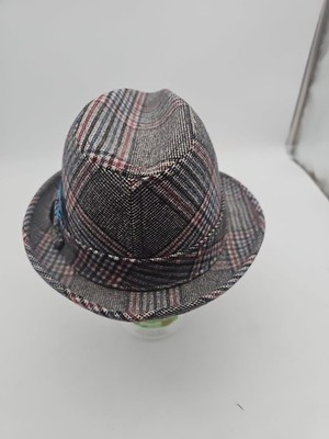 Vintage Cavanagh Hats New York Men's Tweed Wool Fedora Walking Men's Size 7.5 
