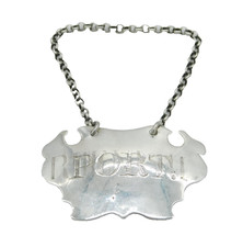 Sandylands Drinkwater George II Sterling Silver Port Decanter Label Antique