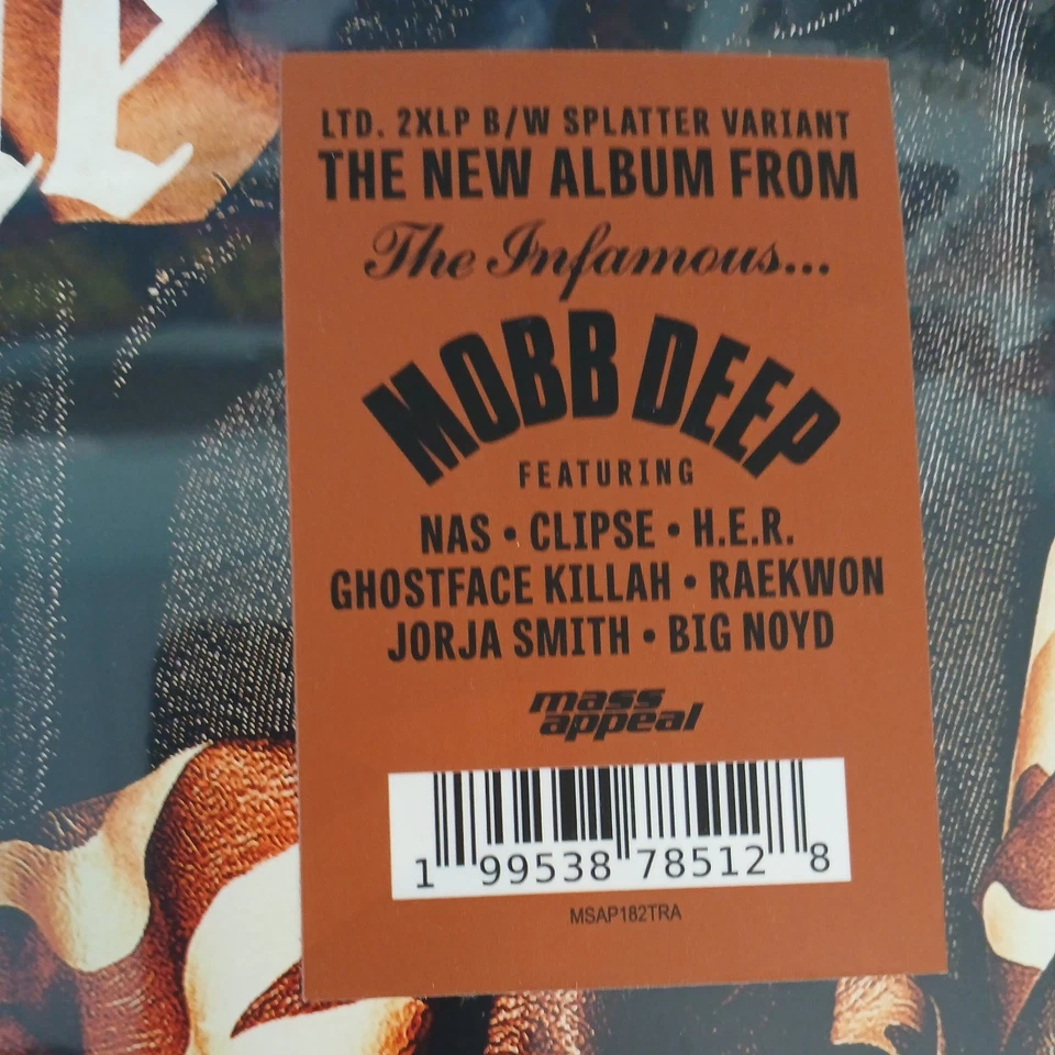 SEALED The Infamous MOBB DEEP Infinite Hand #'D 253/500 Splatter Vinyl Record LP Foto 2 de 4