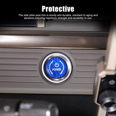 Blue Carbon Fiber Engine Start Push Start Button Cover For Hummer EV 2024 up