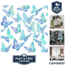 3D Butterfly Wall Decor - 48 Pcs, 4 Styles, 3 Sizes - Removable Stickers for ...