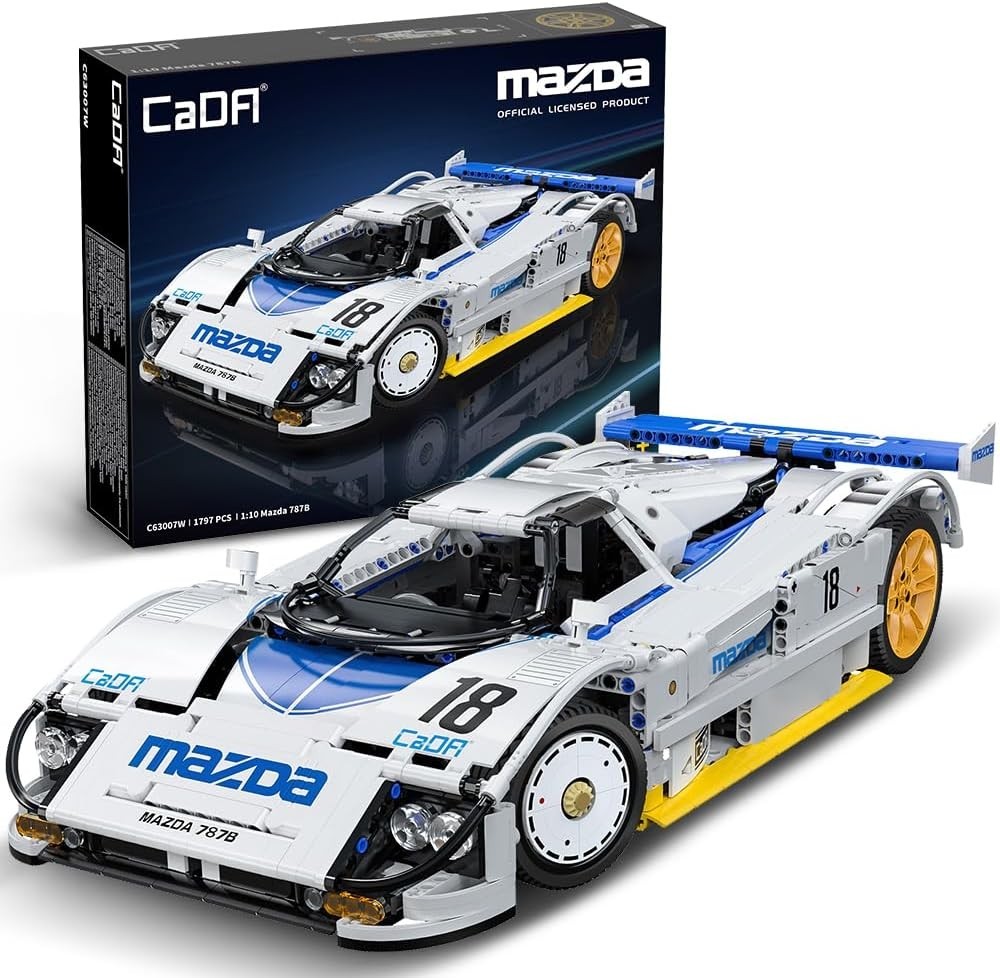 クロマティ カルビー1989 ホロ CaDA C63007W Mazda 787B Building Blocks 1:10 Racing Car 1797PCS