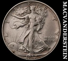 1937-D Walking Liberty Half Dollar - Scarce  Extra Fine  Semi-key  #K976