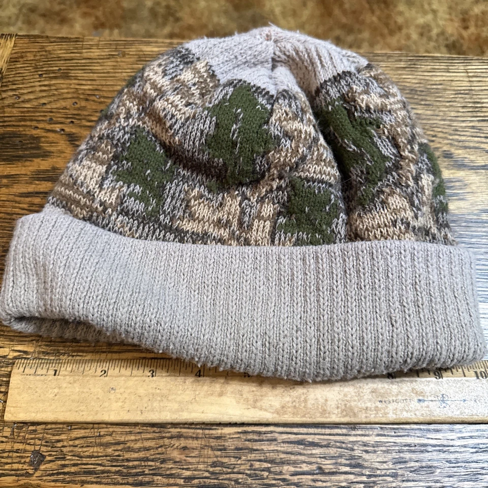 De colección Cálido Caza Grueso Tejido Medias Sombrero Reversible Camuflaje/Naranja OSFA Foto 2 de 3