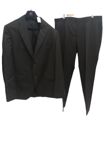 BOSS HUGO BOSS Men's Classic Black Formal 2 Piece Suit Preloved 100% Wool 48/40