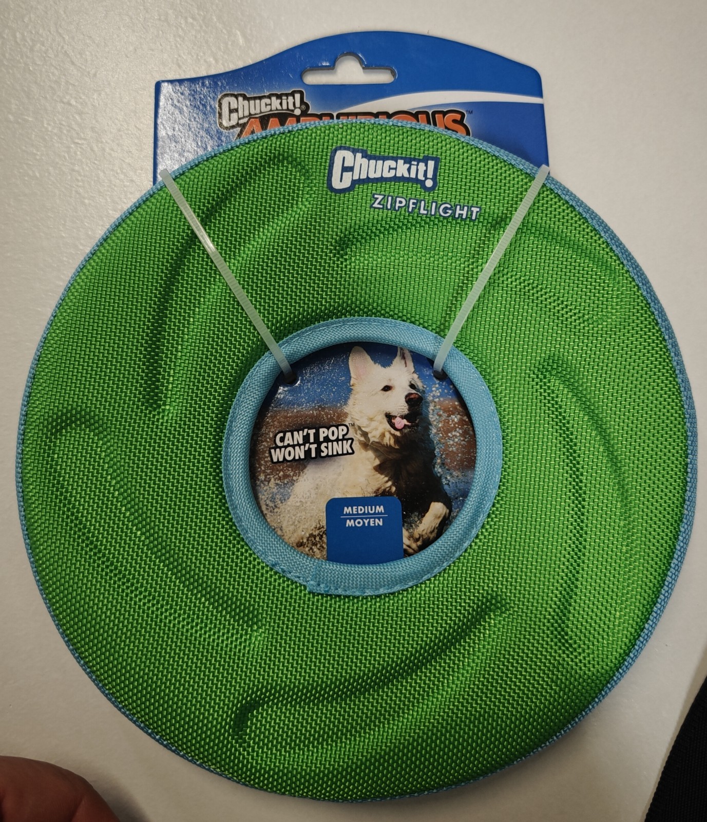 Chuckit! ZIP FLIGHT AMPHIBIOUS FLYING RING Floats Dog Fetch 