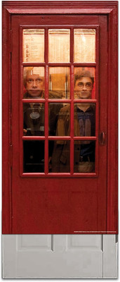 at Party City Harry Potter: Telephone Booth Door Cover for Adults, Unisex 30'' X