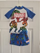 Next Boys Marvel Swimming 2 Piece Set 12-18 Months UPF 50