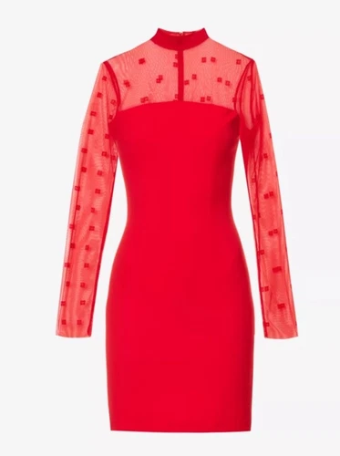 Abito GIVENCHY 4G Jersey Halter taglia 12 (40) ORIGINALE PREZZO AL PUBBLICO £ 1055 #E1